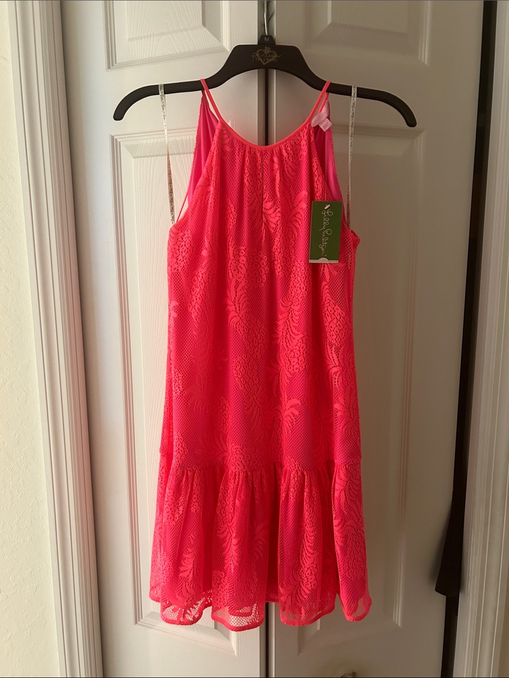 Lilly Pulitzer Neon Pink Isabeau Lace Sundress XXS